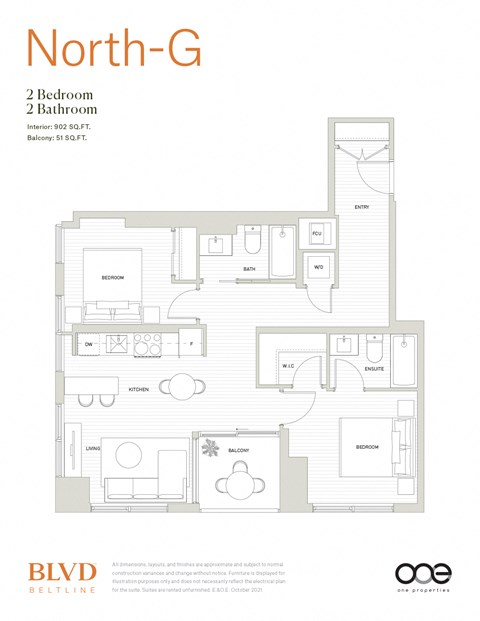 North - G Floor Plan at BLVD Beltline, Calgary